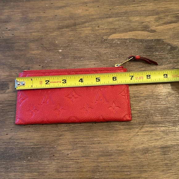 Josephine Zippered Wallet Insert Monogram Empreinte Leather Cerise Louis Vuitton - Picture 14 of 15